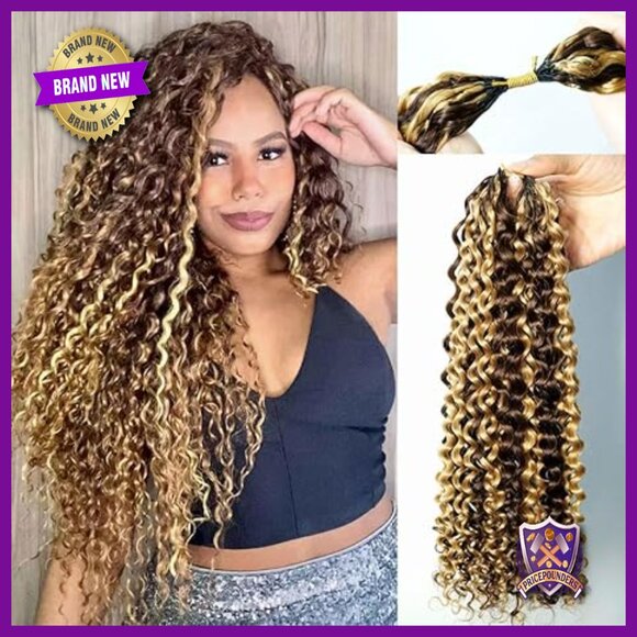 Human Hair Crochet Extensions 18 Inch Knotless Curly Braiding 60g main image 5